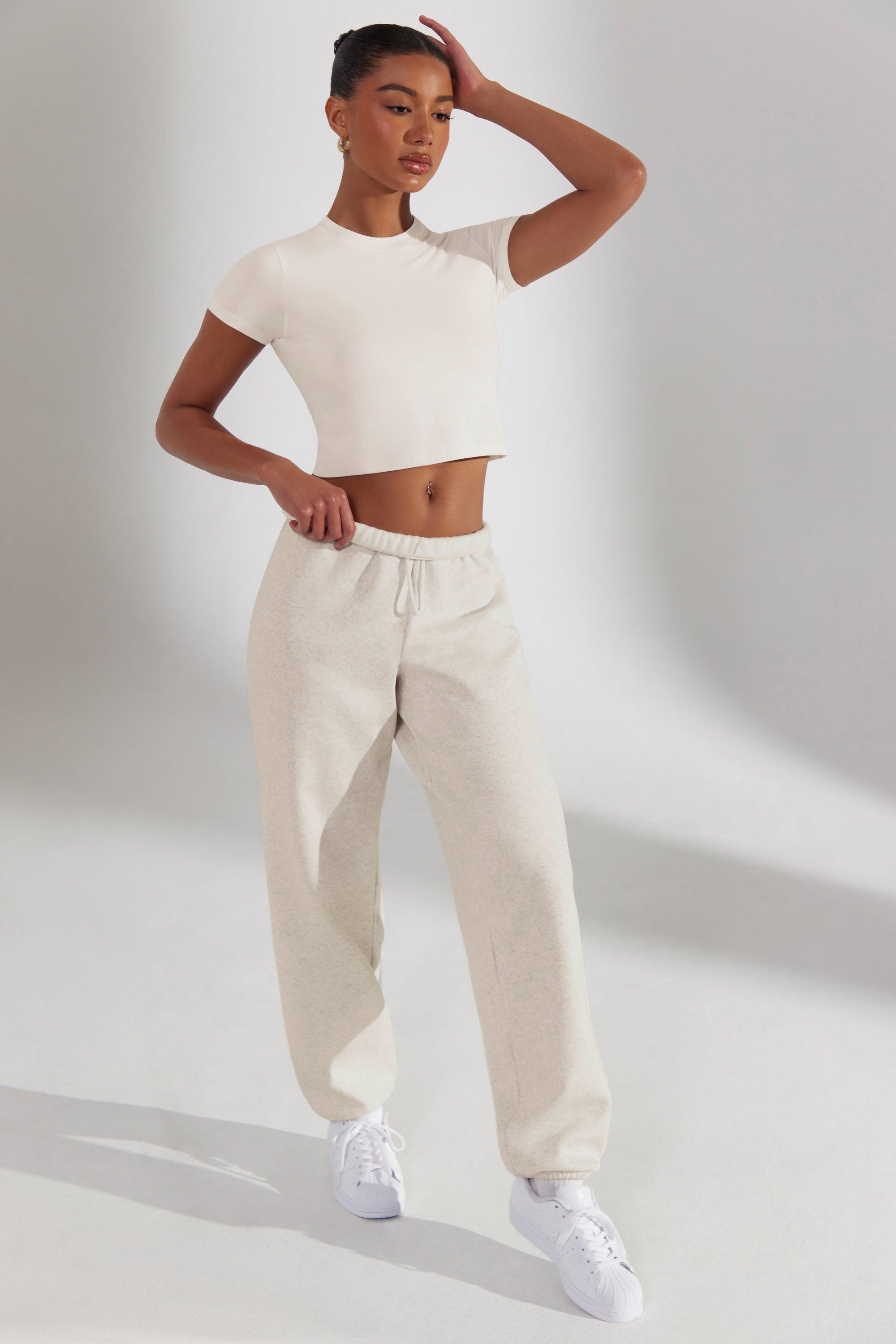 Oversized Joggers in Heather Oat Female Product Image