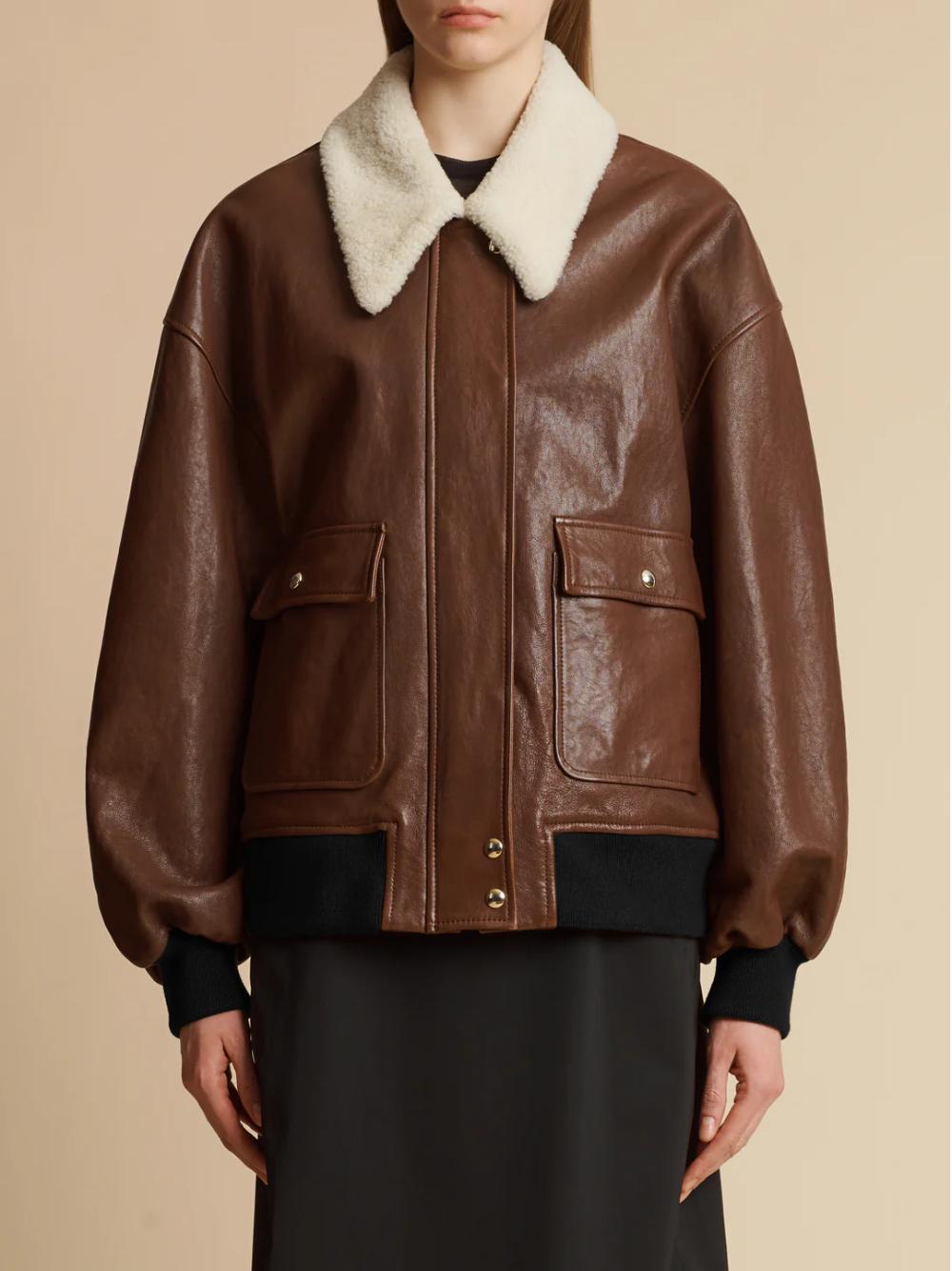 KHAITE Shellar Jacket In Brown Product Image