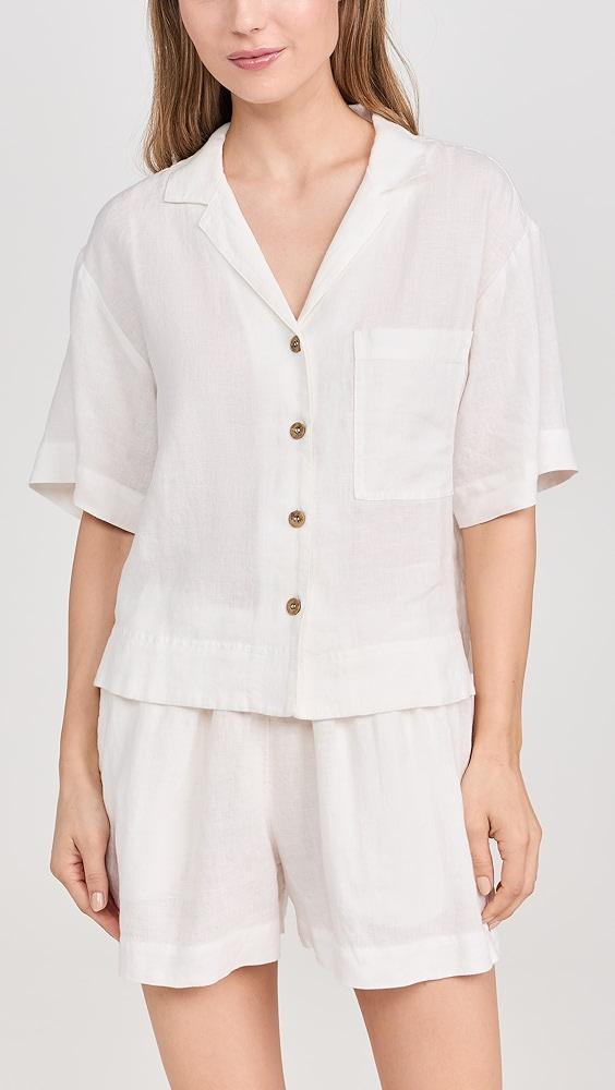 Eberjey Garment Dyed Linen Short Set | Shopbop Product Image