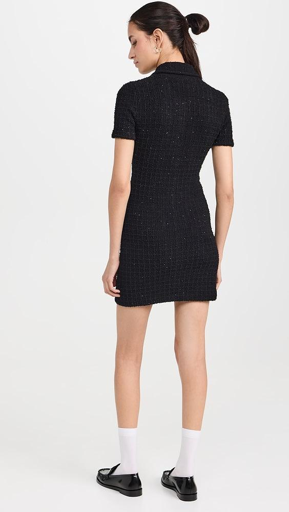 Self Portrait Black Jewel Button Knit Mini Dress | Shopbop Product Image