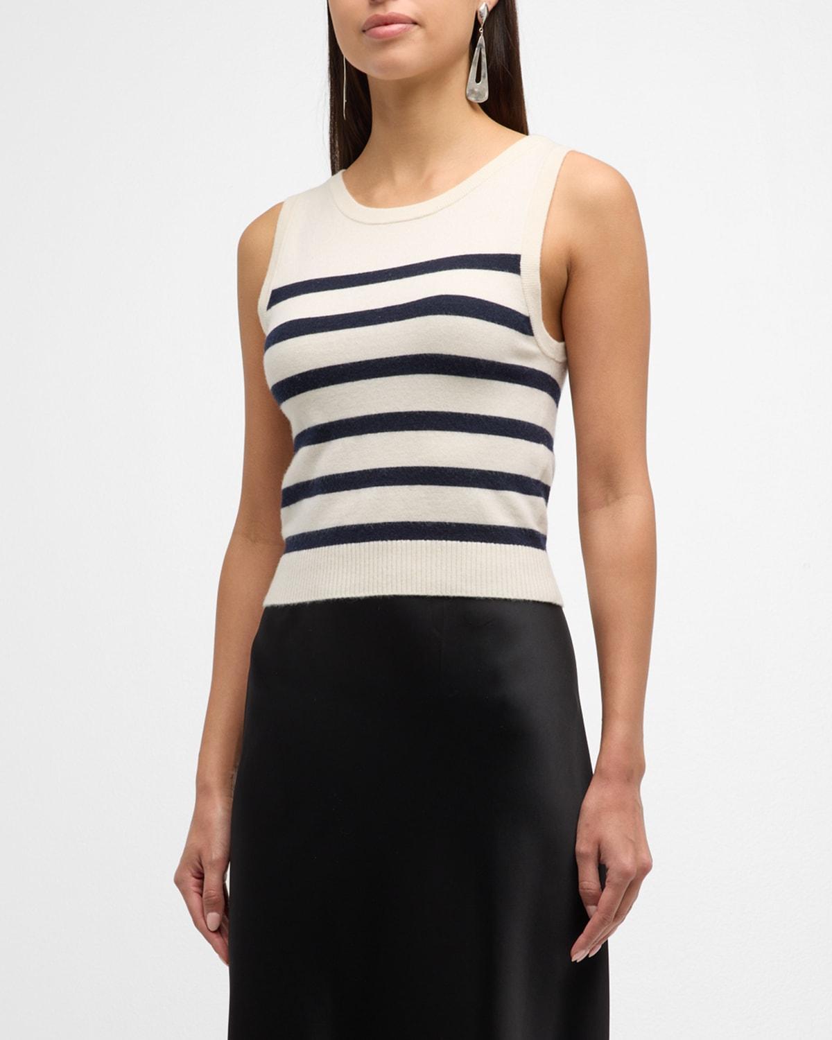 Cashmere Striped Featherweight Tank Top Product Image