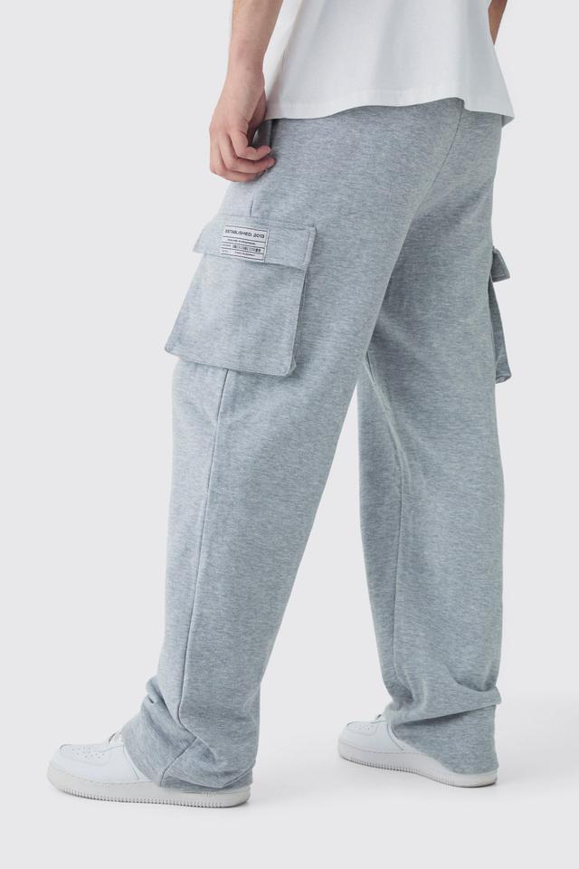 Tall Woven Tab Relaxed Fit Cargo Joggers | boohooMAN USA Product Image