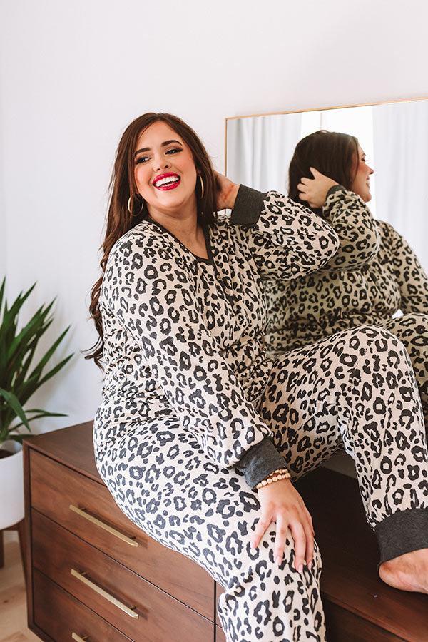 Cozier Now Leopard Top In Cream Curves Product Image