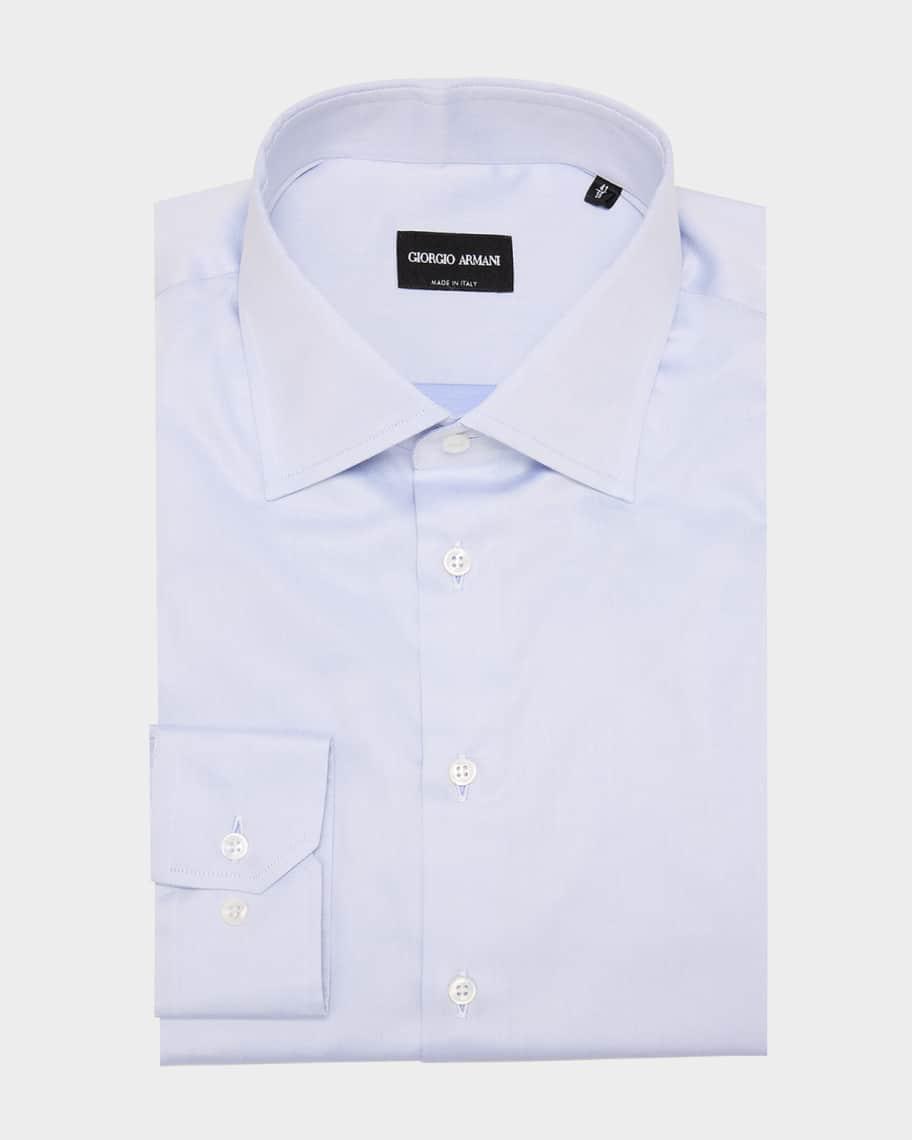 Mens Solid Cotton Dress Shirt Product Image