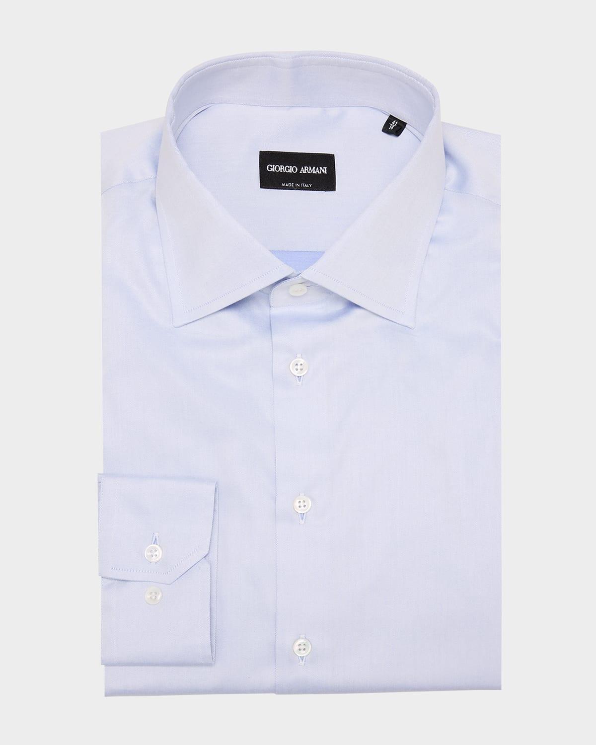 Mens Solid Cotton Dress Shirt Product Image