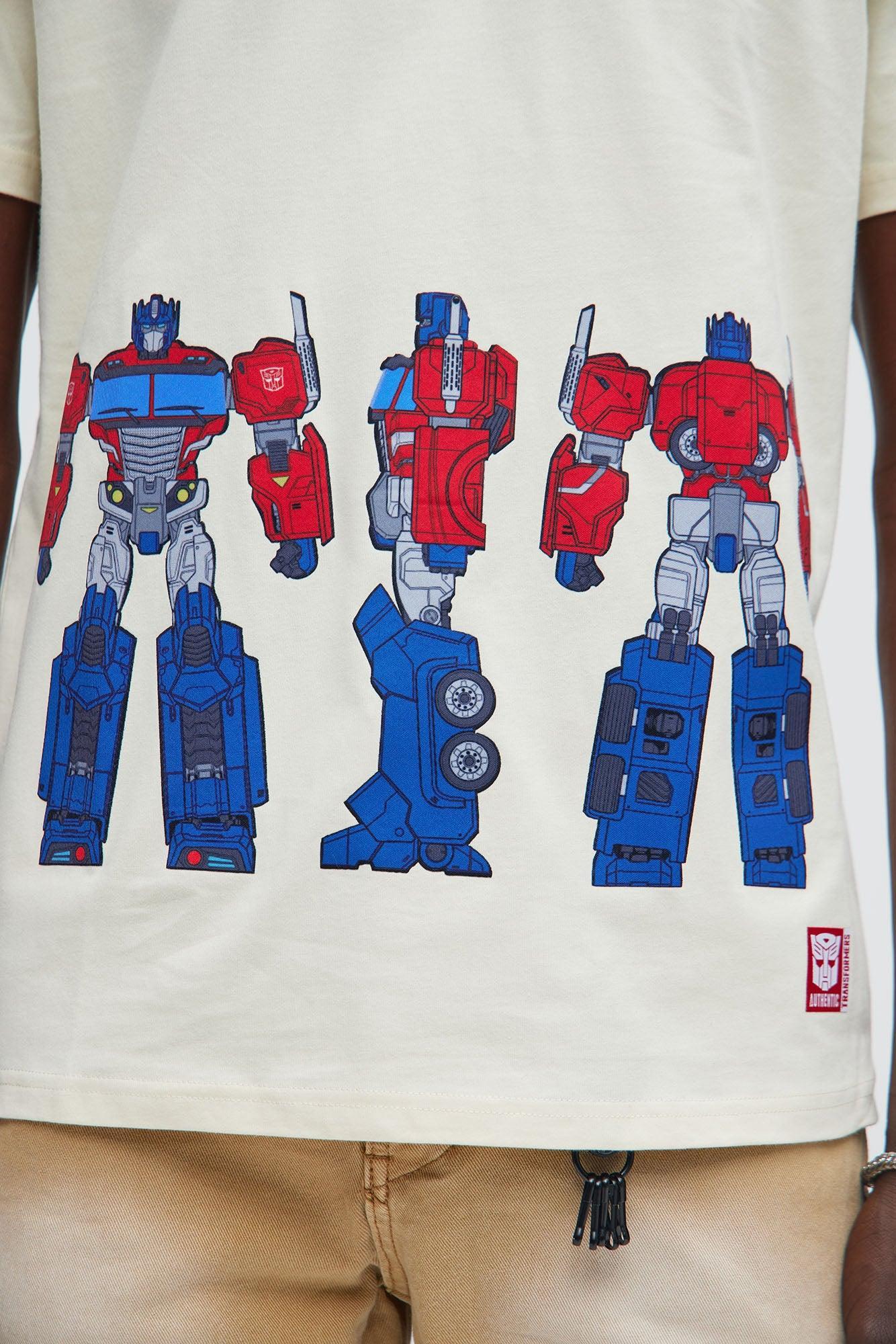 Optimus Prime Transformer Short Sleeve Tee - Off White Product Image