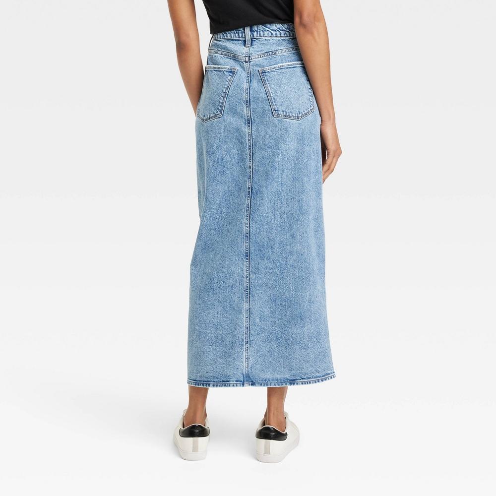 Womens Denim Maxi Skirt - Universal Thread Medium Wash 0 Product Image