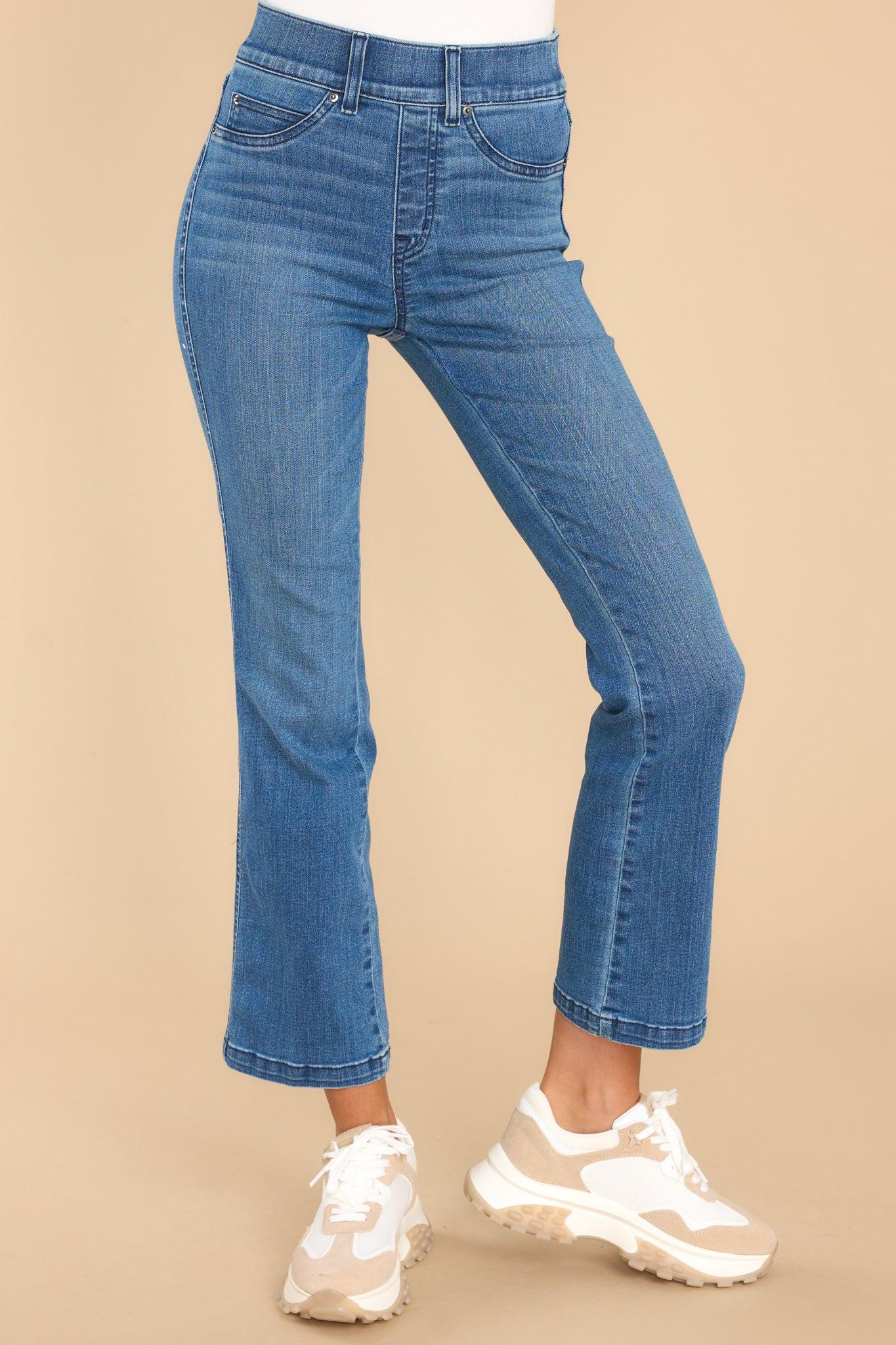 Spanx Vintage Indigo Cropped Kick Flare Jeans Blue Product Image