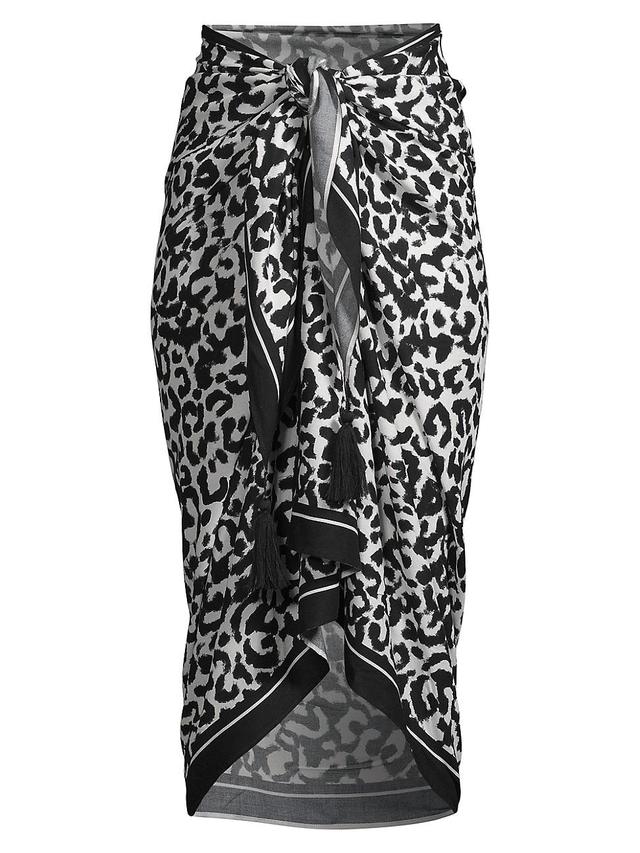 Womens Melanie Leopard-Printed Pareo Cover-Up Product Image