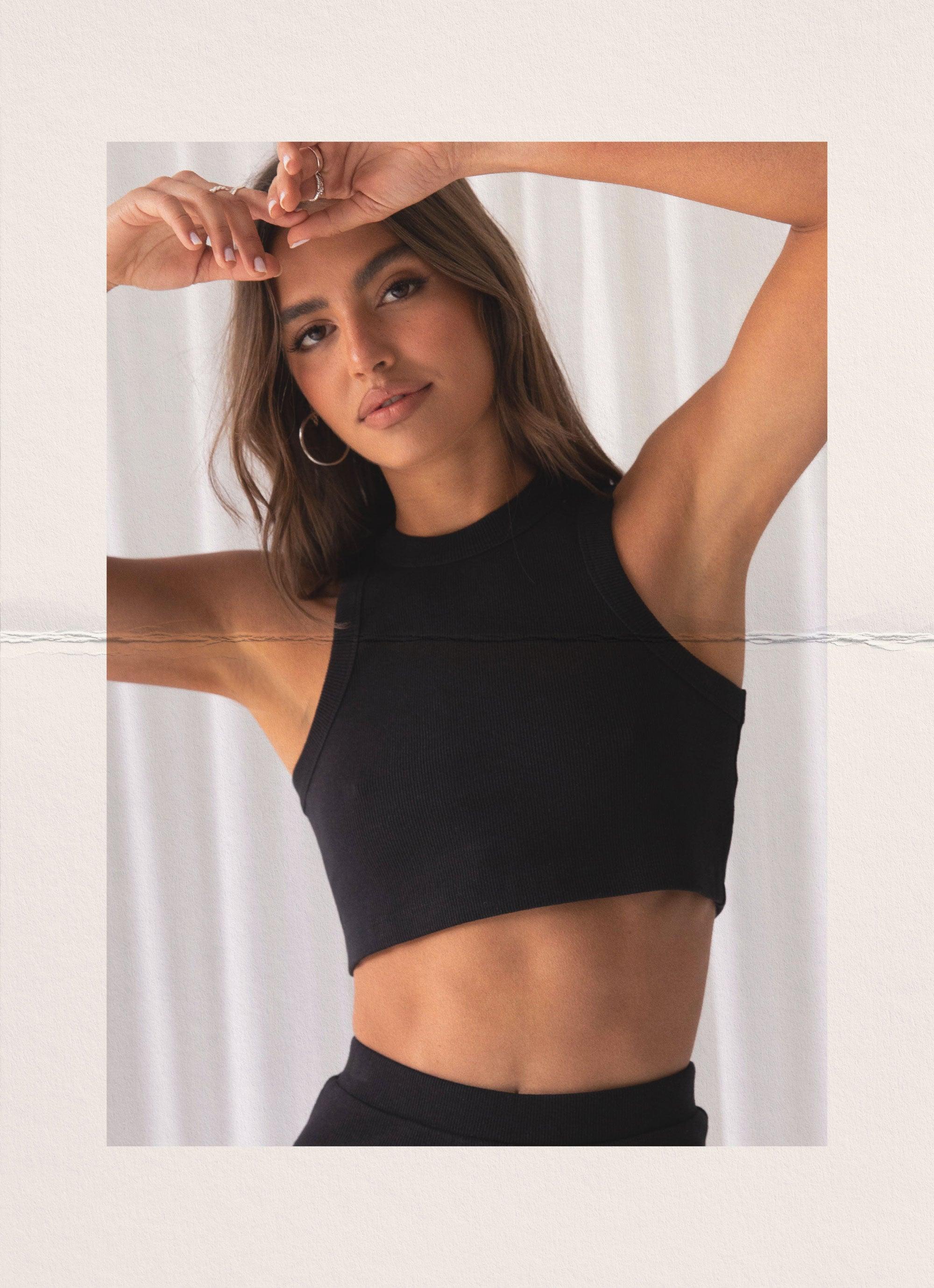 Spencer Organic Cotton Rib Tank - Black product image