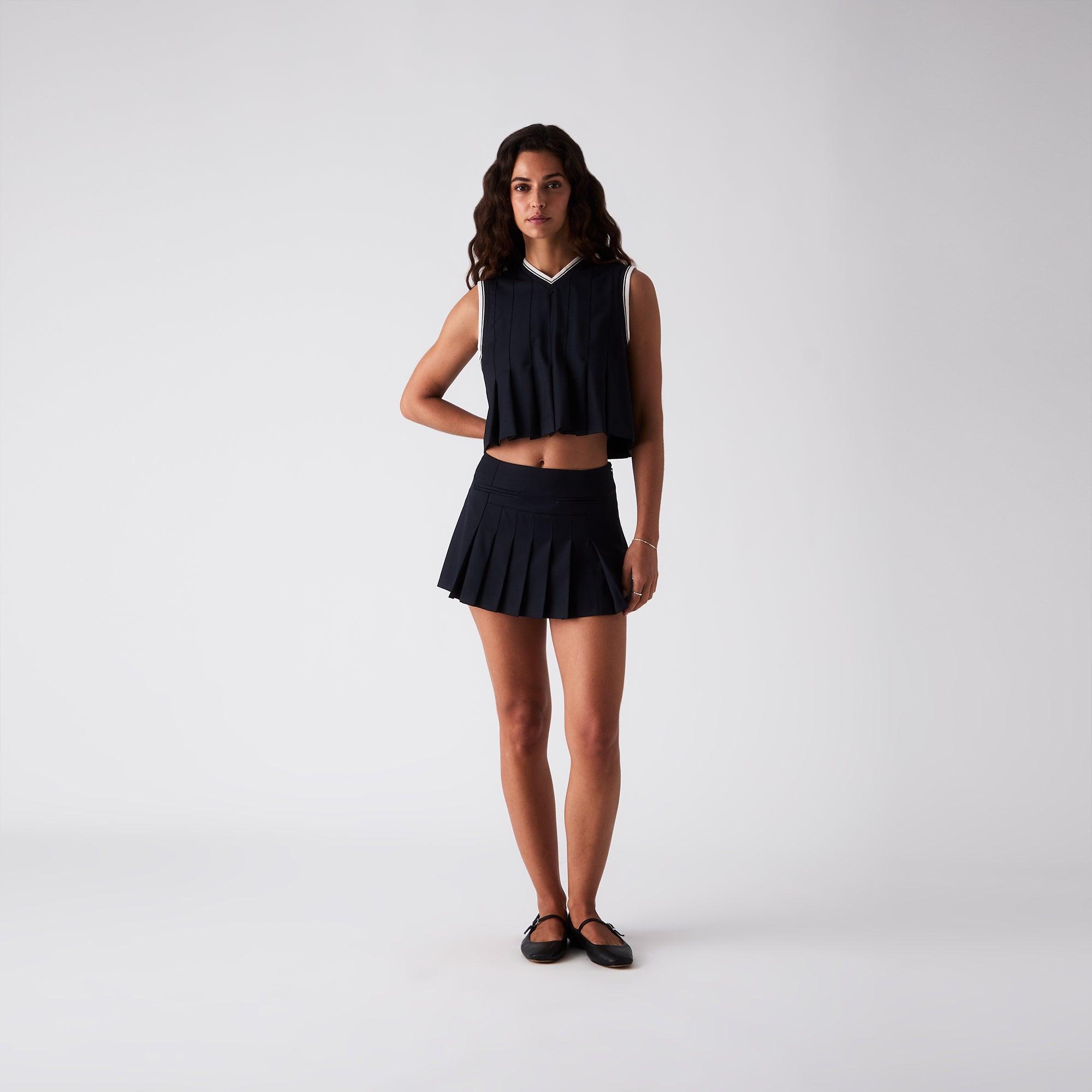 Kith Women Aster II Pleated Mini Skirt - Nocturnal Female Product Image