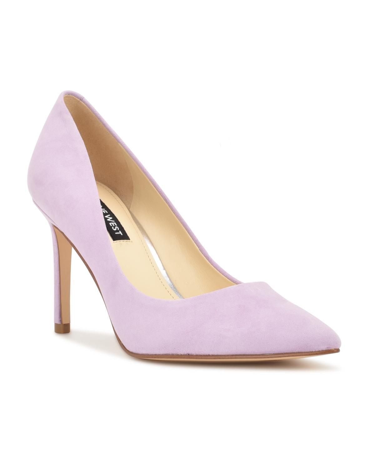 Nine West Ezra Womens Pointed Toe Stiletto Dress Pumps Light Purple Suede Product Image