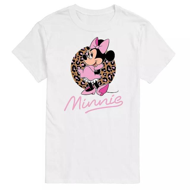 Disneys Minnie Leopard Print Mens Graphic Tee Product Image