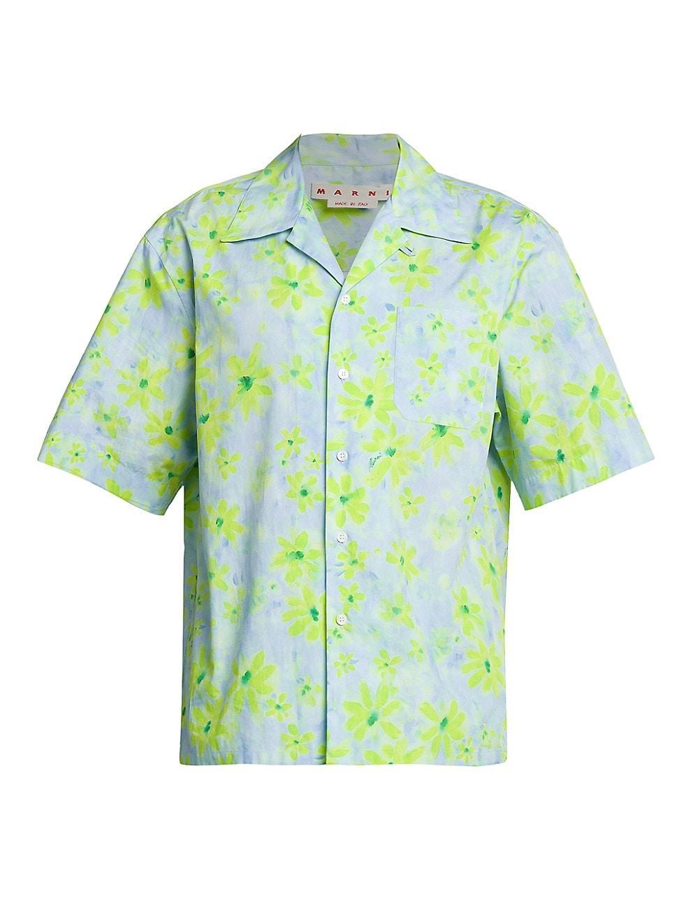 Mens Floral Short-Sleeve Shirt Product Image