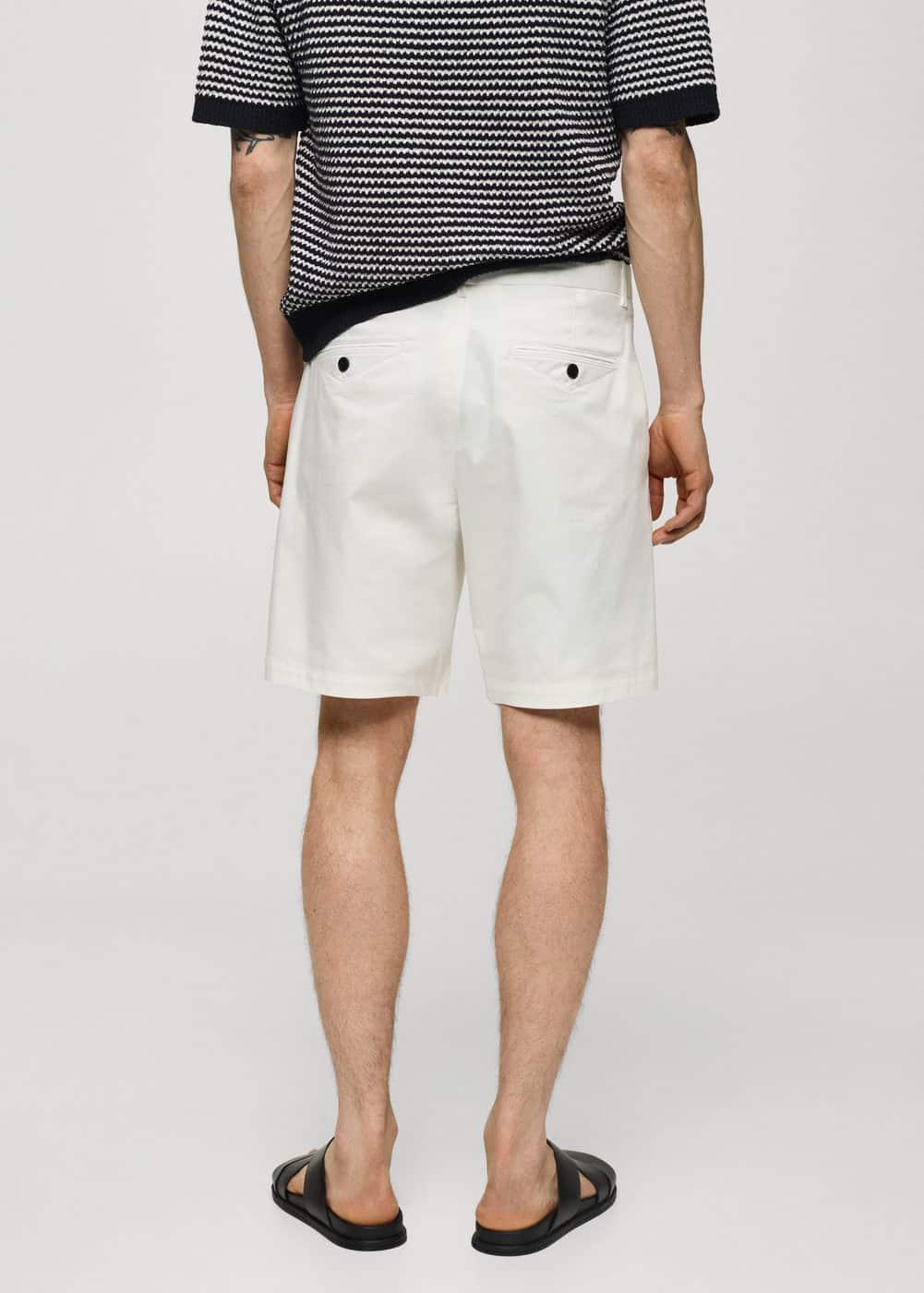 Mango Mens Slim Fit Cotton Bermuda Shorts Product Image