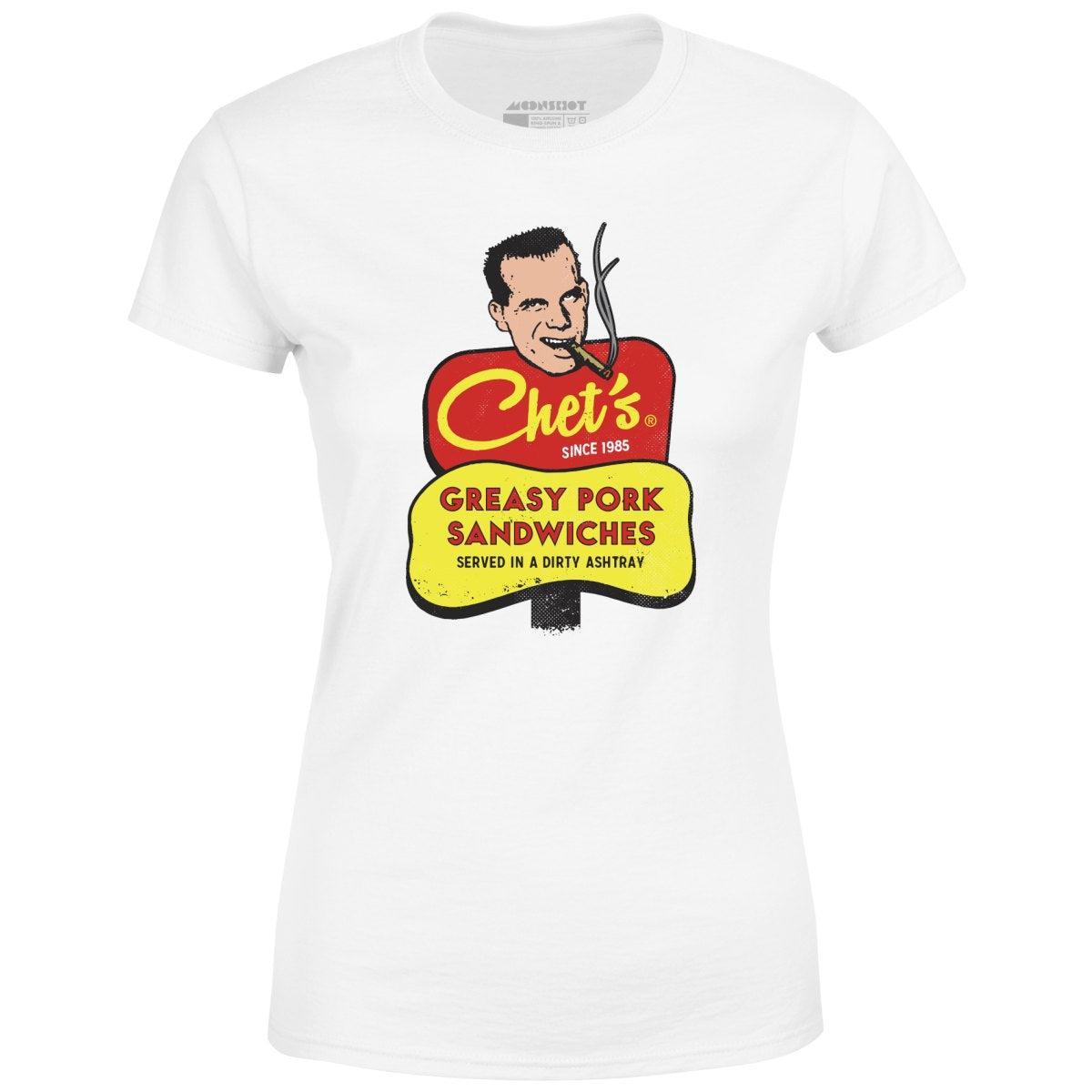 Chet's Greasy Pork Sandwiches - Women's T-Shirt Female Product Image