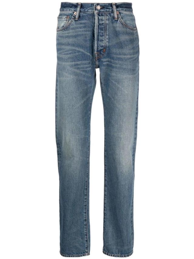 TOM FORD Blue Straight Leg Jeans Product Image