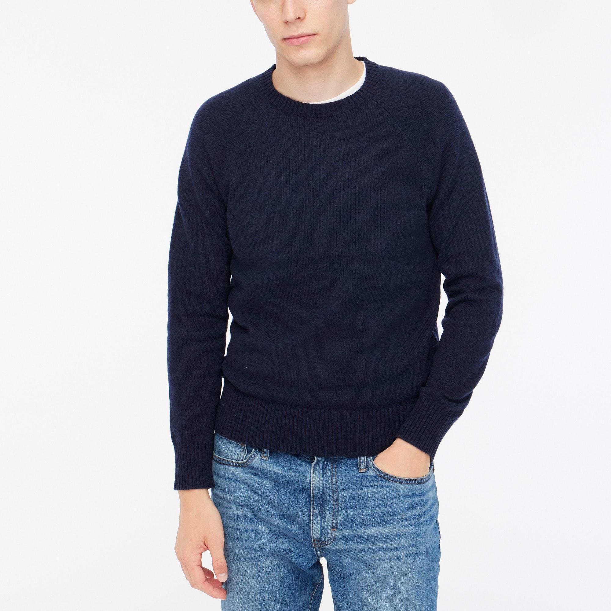 Supersoft lambswool-blend crewneck sweater Product Image