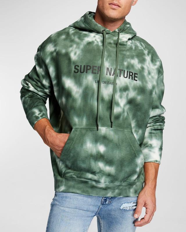 Mens Super Nature Tie-Dye Pullover Hoodie Product Image