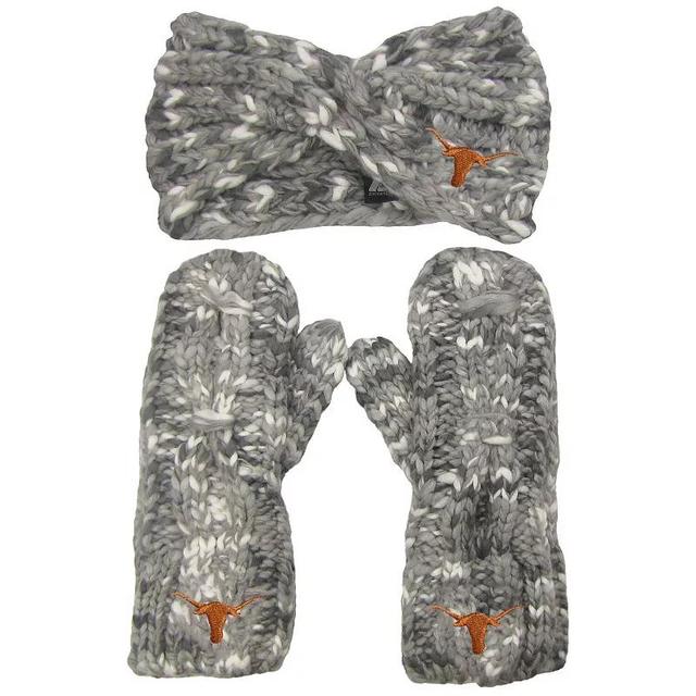 Womens ZooZatz Texas Longhorns Logo Marled Headband and Mitten Set Product Image