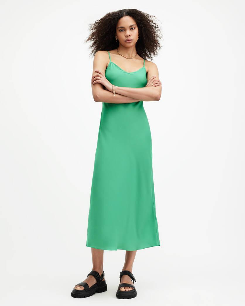 Bryony V-Neck Midi Slip Dress Product Image