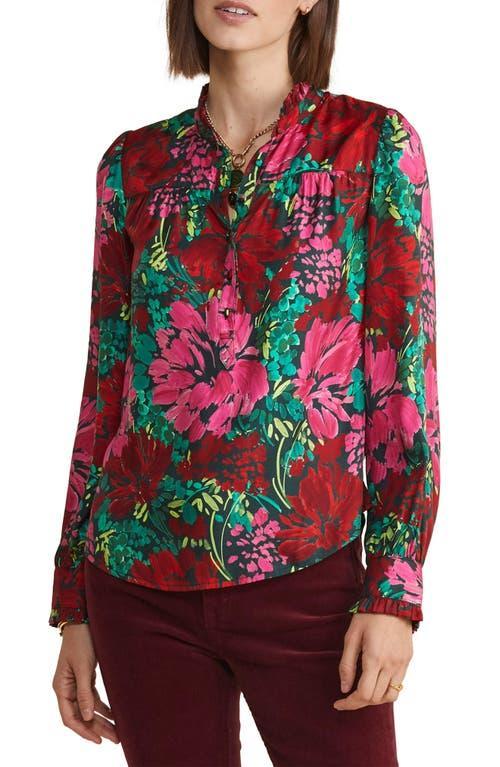 Womens Printed Twill Button-Front Shirt Product Image