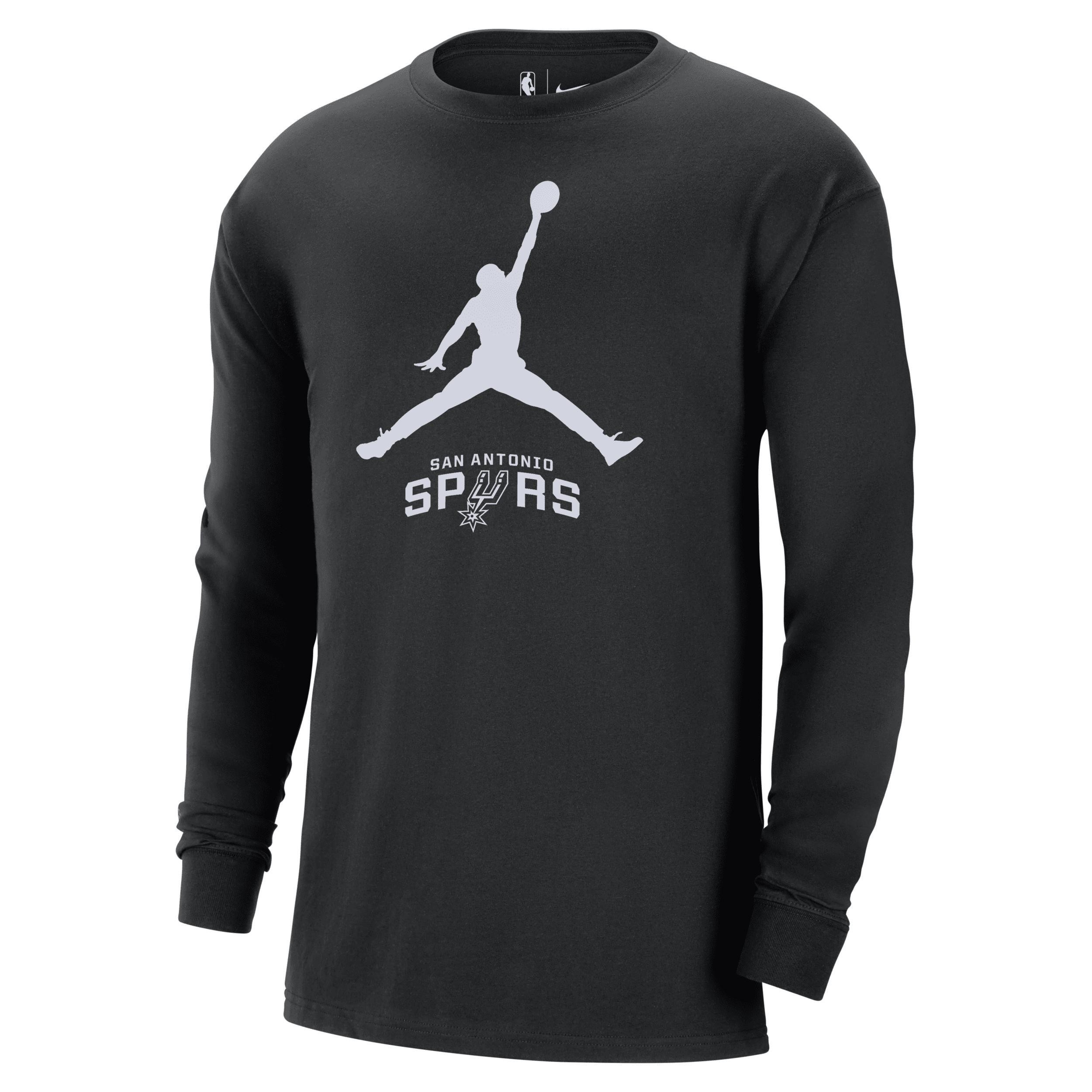 Men's San Antonio Spurs Essential Jordan NBA Long-Sleeve T-Shirt Product Image