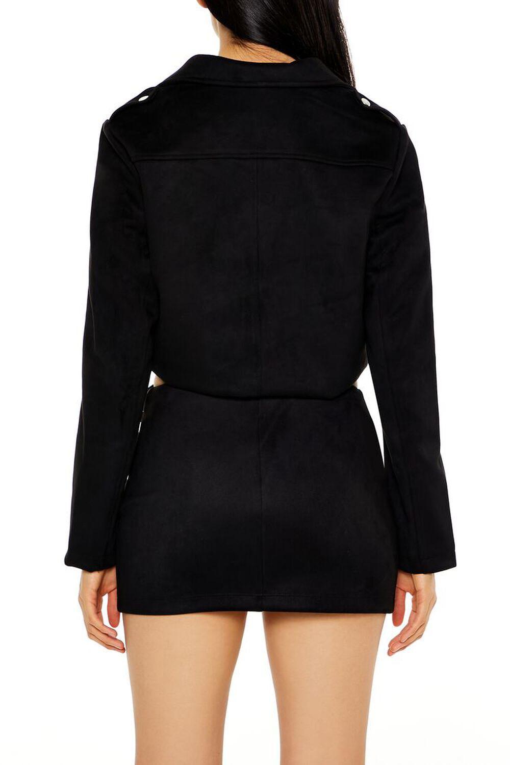 Cropped Faux Suede Moto Jacket | Forever 21 Product Image