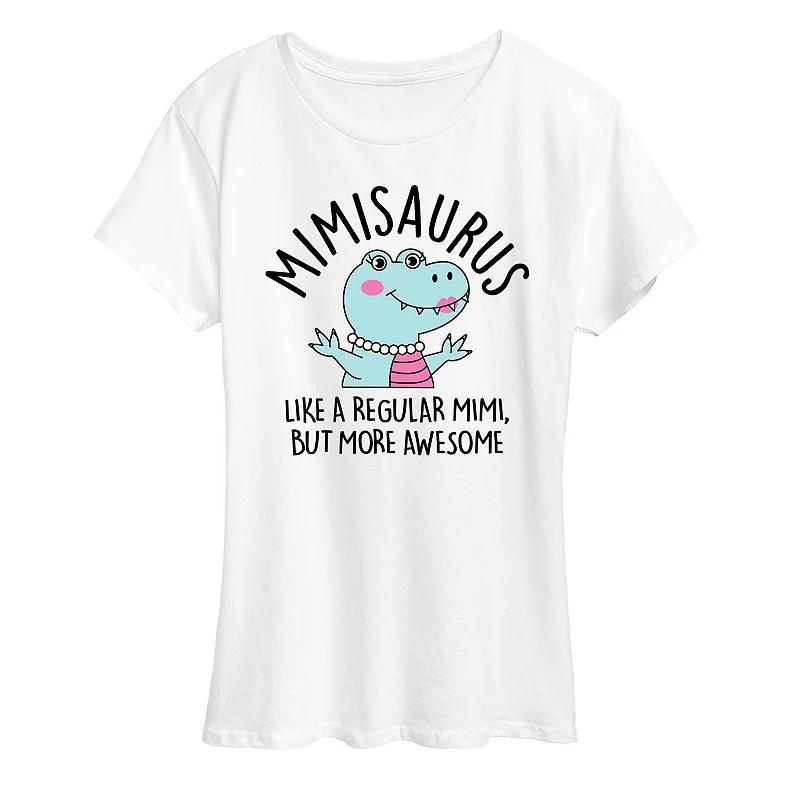 Instant Message Womens Womens Tee Shirts WHITE - White Mimisaurus Graphic Tee - Women & Plus Product Image