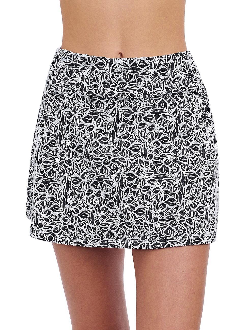 Womens Plumeria Floral Miniskirt product image