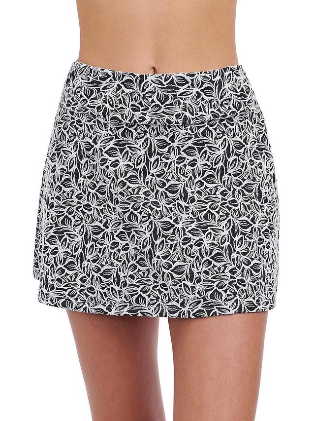 Womens Plumeria Floral Miniskirt Product Image