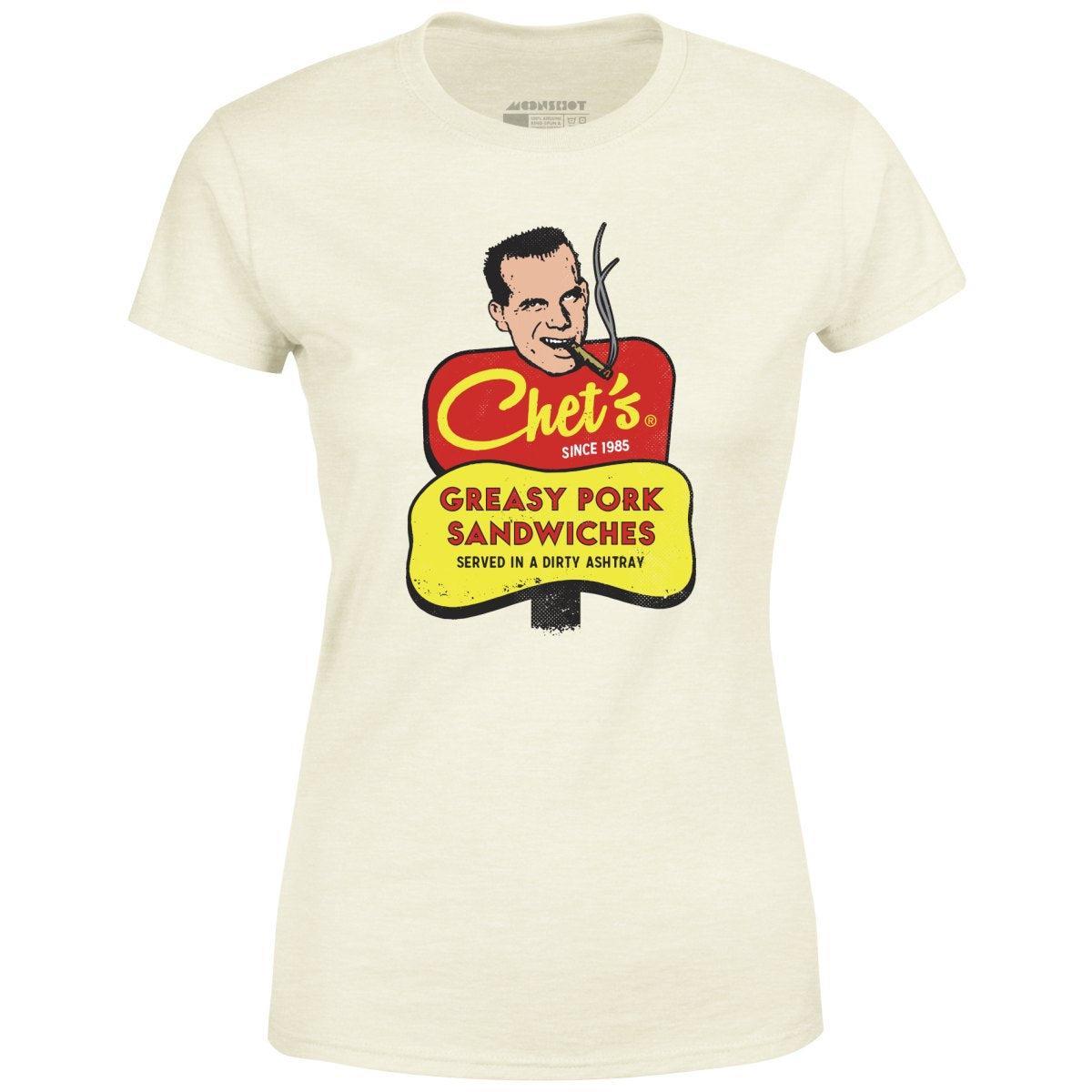 Chet's Greasy Pork Sandwiches - Women's T-Shirt Female Product Image