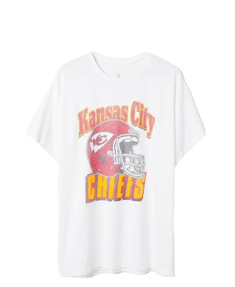 Junk Food Clothing Unisex Nfl Kansas City Chiefs Throwback Helmet Flea Market Tee Product Image