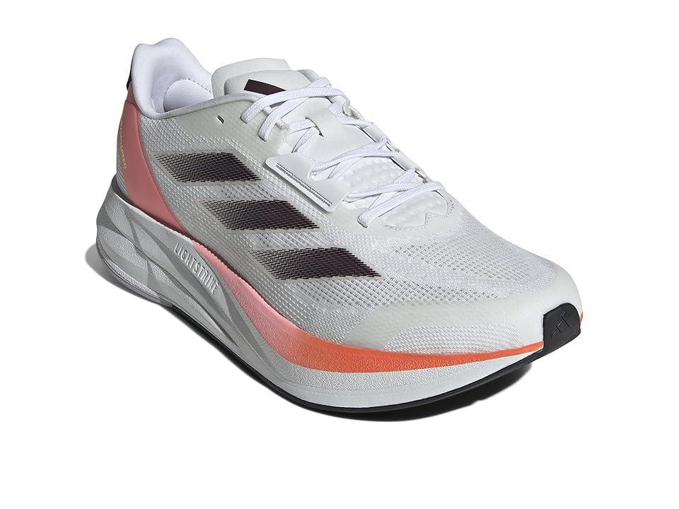 adidas Running Duramo Speed Shoes (White/Aurora Met./Solar Red) Men's Running Shoes Product Image