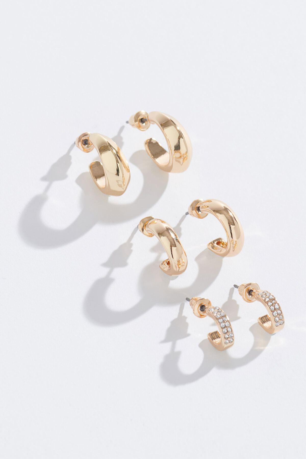 3 Pack Mini Hoop Earrings Product Image