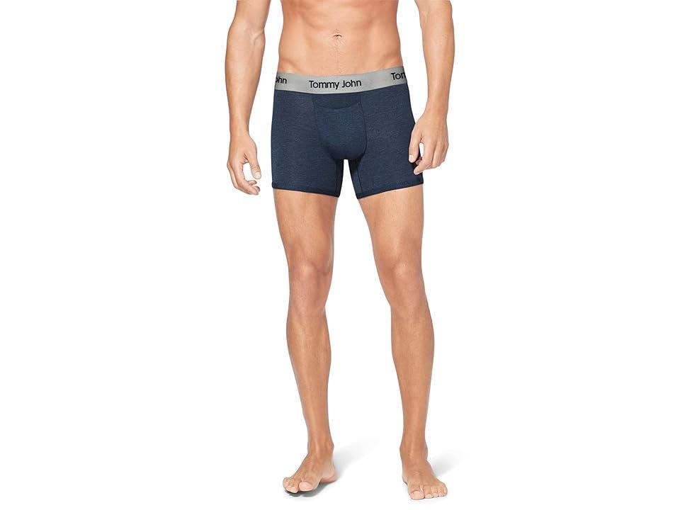 Tommy John Second Skin Trunks 4 (Dress Blues Heather) Men's Underwear Product Image