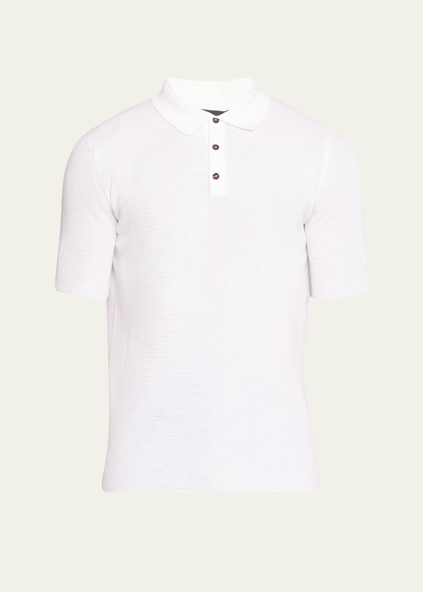 Mens Cotton Knit Polo Shirt Product Image