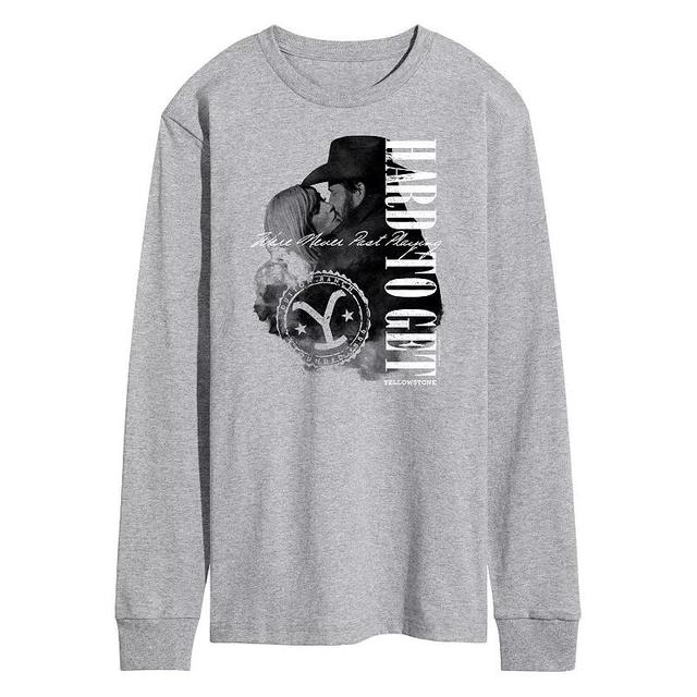 Mens Yellowstone Beth Rip Hard To Get Long Sleeve Graphic Tee Grey Gray Product Image