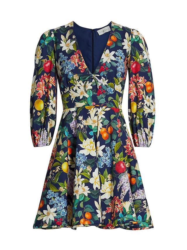 Womens Dolce Floral Fruit Print Minidress Product Image