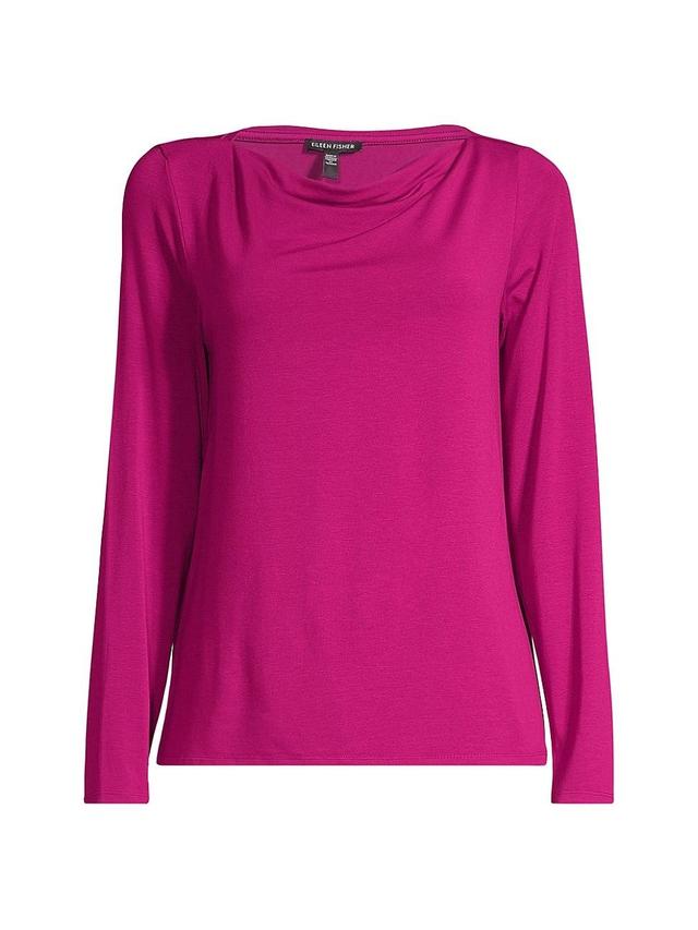 Eileen Fisher V-Neck Three-Quarter Sleeve Top Product Image