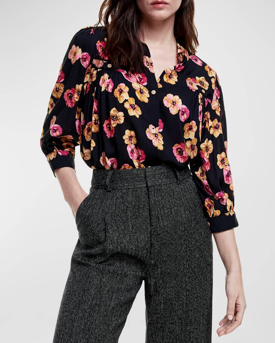 Floral Shirred Pocket Blouse Product Image