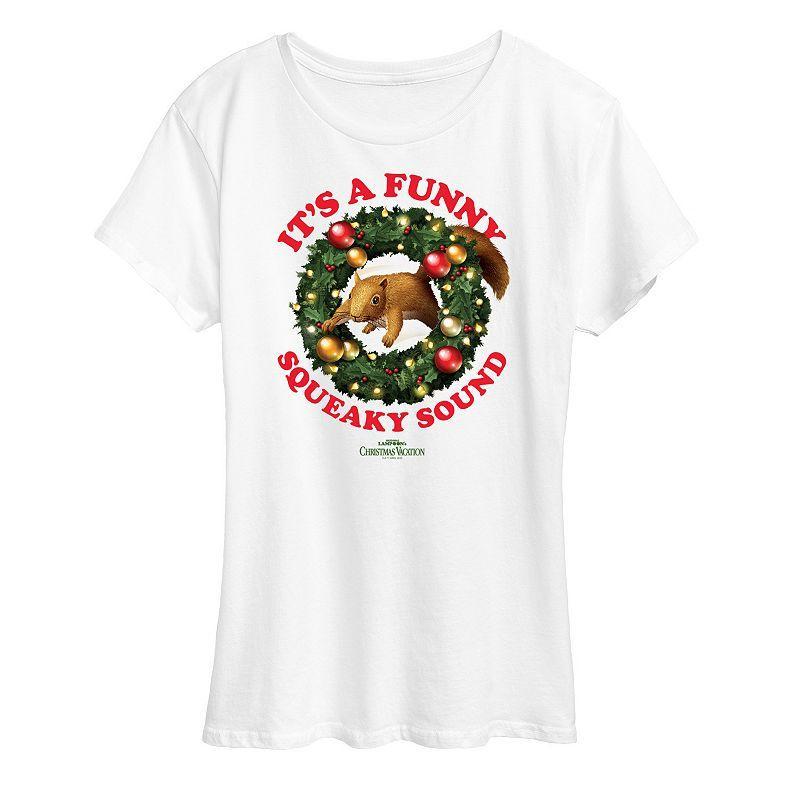 Womens National Lampoons Christmas Vacation Squirrel Graphic Tee, Girls Product Image