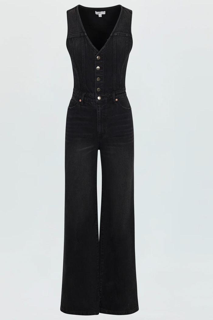 Aria Denim Jumpsuit Product Image