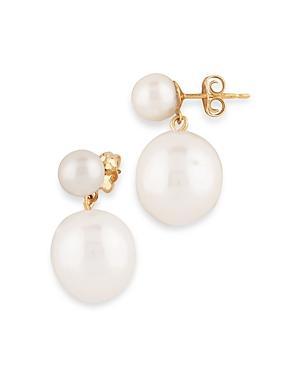 Saks Fifth Avenue Made in Italy Saks Fifth Avenue Women's 14K Yellow Gold & Freshwater Baroque Pearl Drop Earrings  - female - Size: one-size Product Image