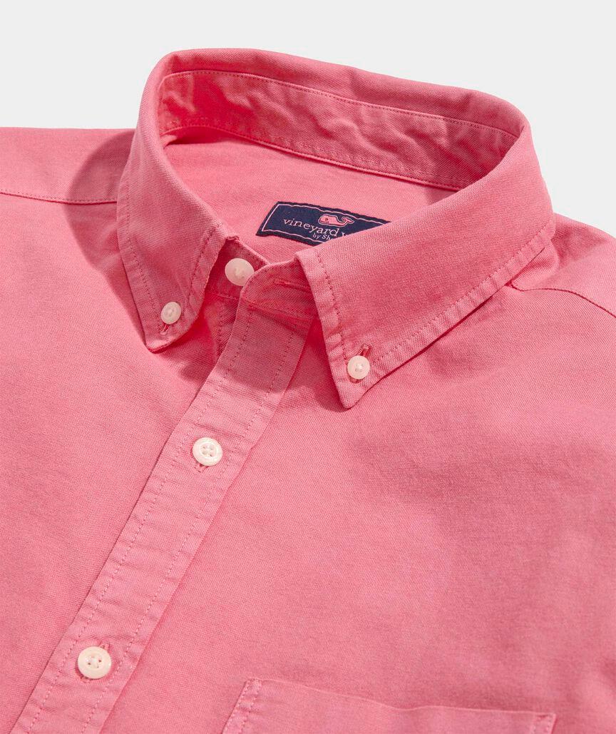 Garment-Dyed Oxford Solid Shirt Product Image