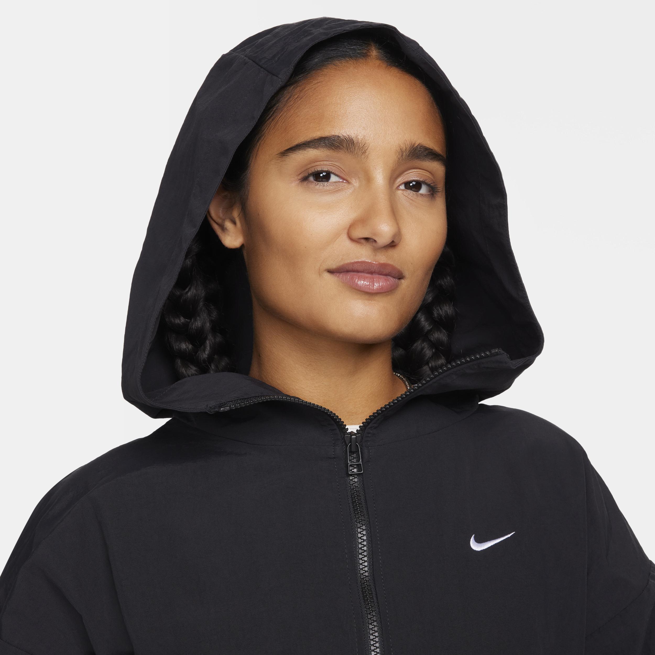 Nike Womens Nike Trend Woven Jacket - Womens Black/White Product Image