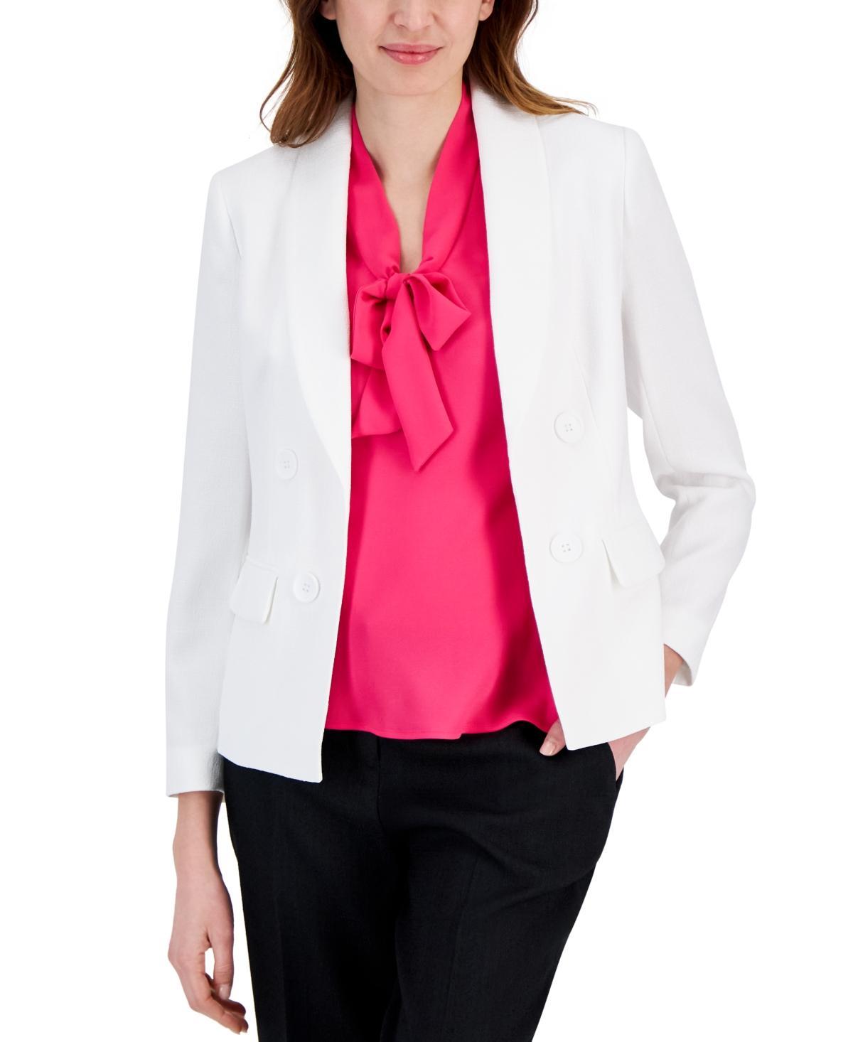 Kasper Womens Tweed Shawl-Collar Blazer Product Image