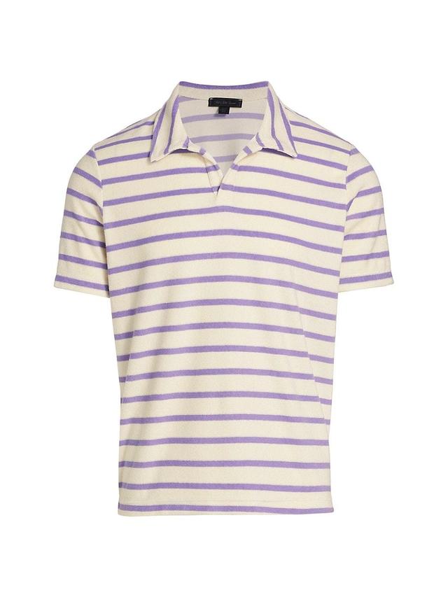 Mens COLLECTION Stripe Cotton Polo Shirt Product Image