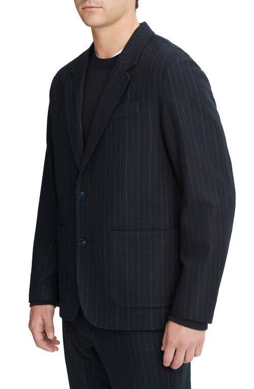 Vince Pinstripe Virgin Wool Blend Flannel Blazer Product Image