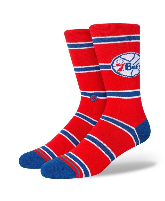 Mens Stance Philadelphia 76ers Hardwood Classics Stripes Crew Socks Product Image